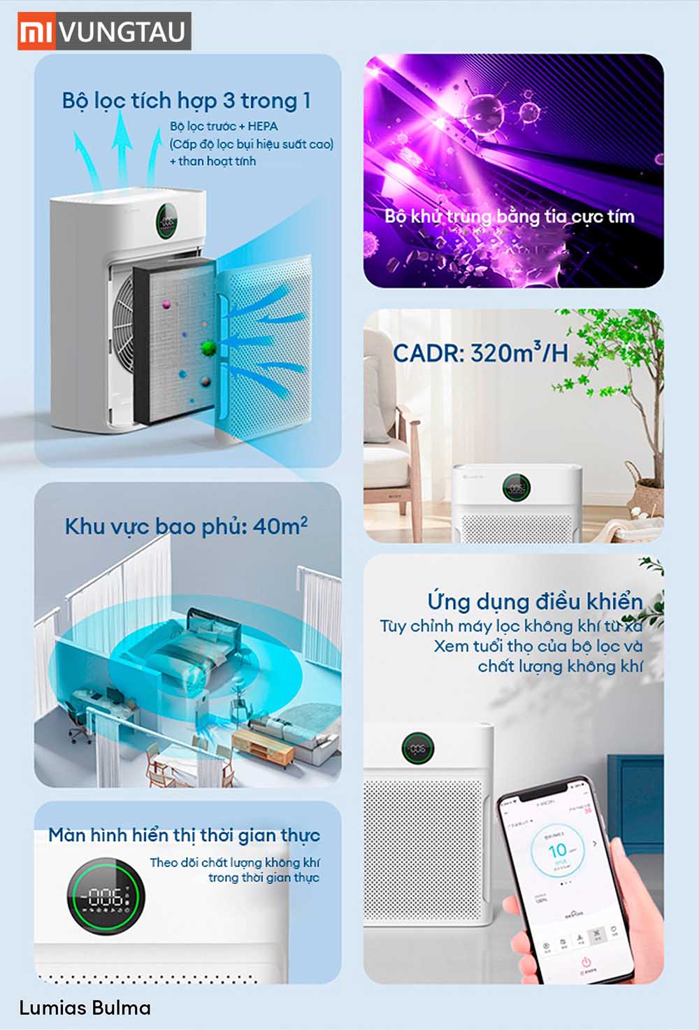 Máy lọc không khí Lumias Bulma