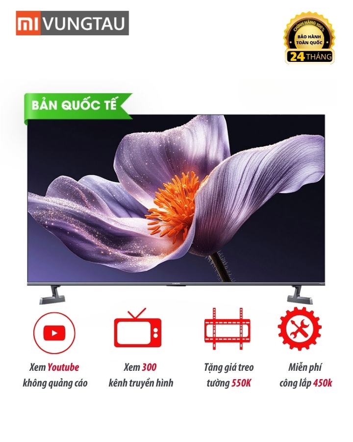 Tivi Xiaomi 55 inch S Pro Mini LED 2026 – Màn hình 4K, Tần số 144Hz